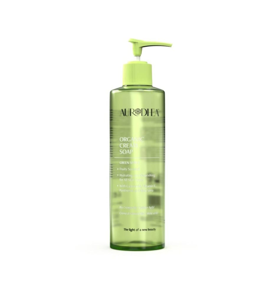 Green Apple Cream Soap - 260 ml Enriched with Chamomile, Vitamin E, Panthenol and Aloe vera