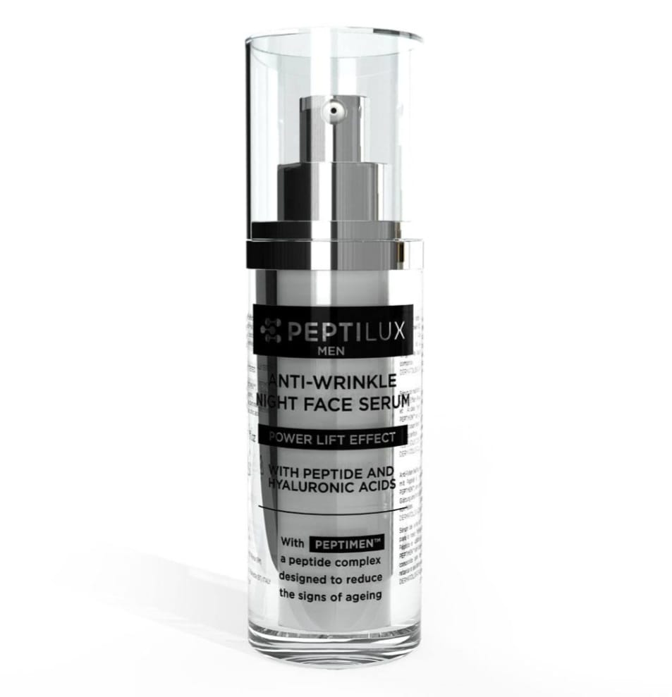 Peptilux Men - Sérum de nuit anti-rides pour le visage "power lift effect" avec PEPTIMEN™ - 30 ml